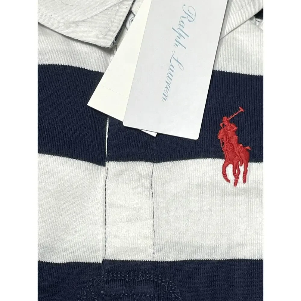 Ralph Lauren Baby Boy BIG PONY Coveralls Size 6 Months Mos. 3-6 Months NEW